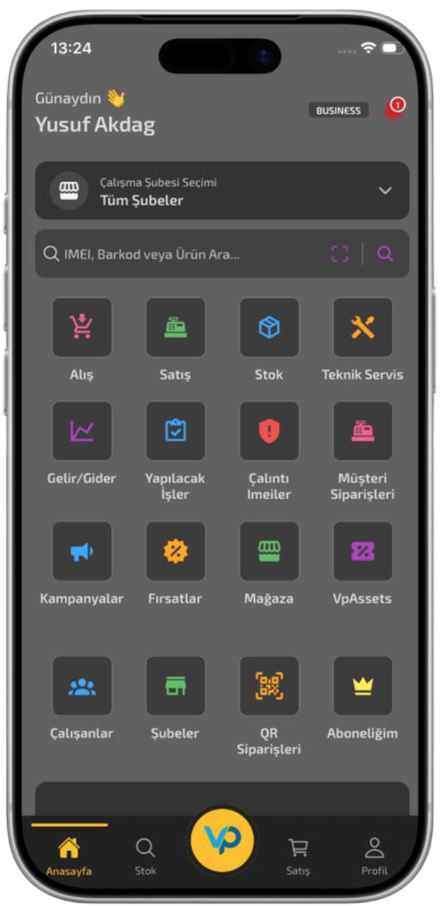 VantaPhone Mobil Görünümü